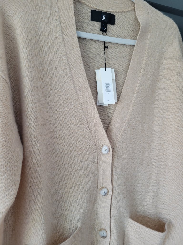 Banana Republic Caro Oversized Lightweight Cashmere Cardigan Color Sandstorm Nwt